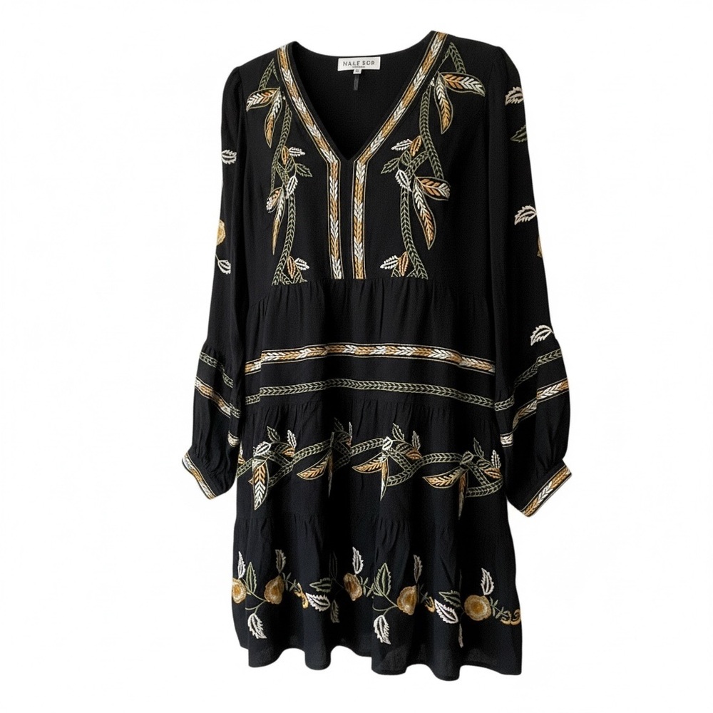 HALE BOB crepe dress black Size Medium - Picture 4 of 12
